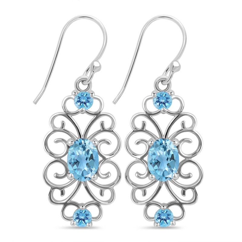 Blue Topaz Earring