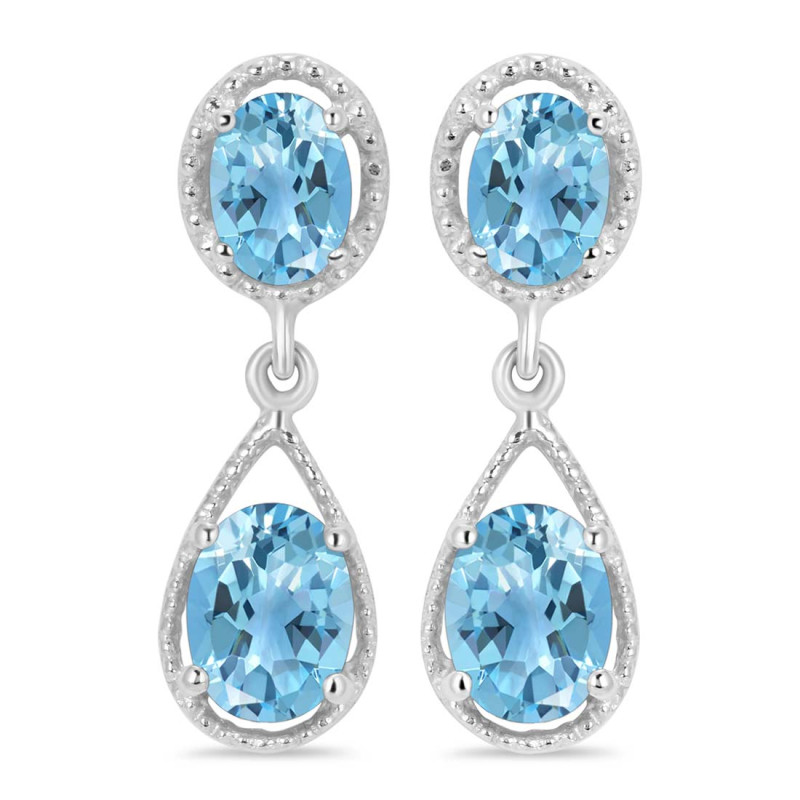 Blue Topaz Earring BTZ-RDE-73.