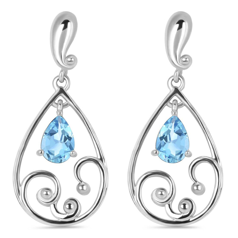 Blue Topaz Earring BTZ-RDE-76.