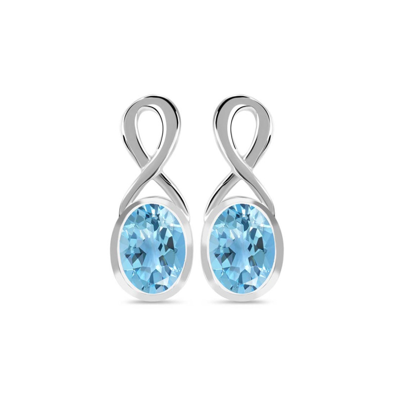 Blue Topaz Stud Earring BTZ-RDE-9.