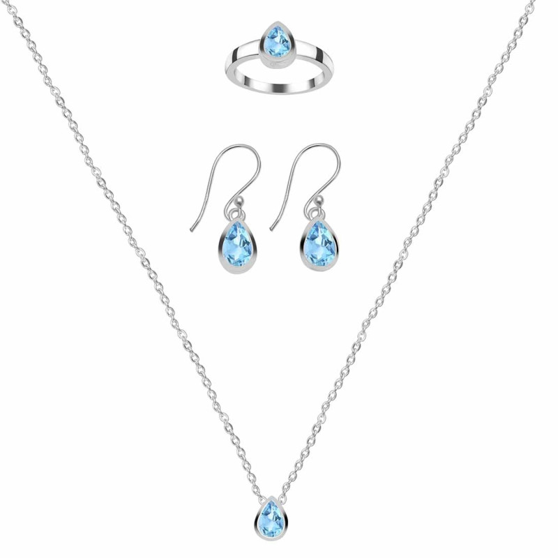  Blue Topaz Jewelry Set