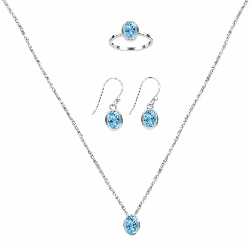  Blue Topaz Jewelry Set