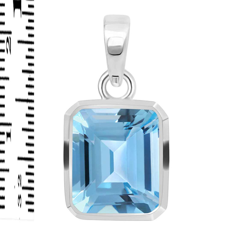 Blue Topaz Pendant BTZ-RDP-462.