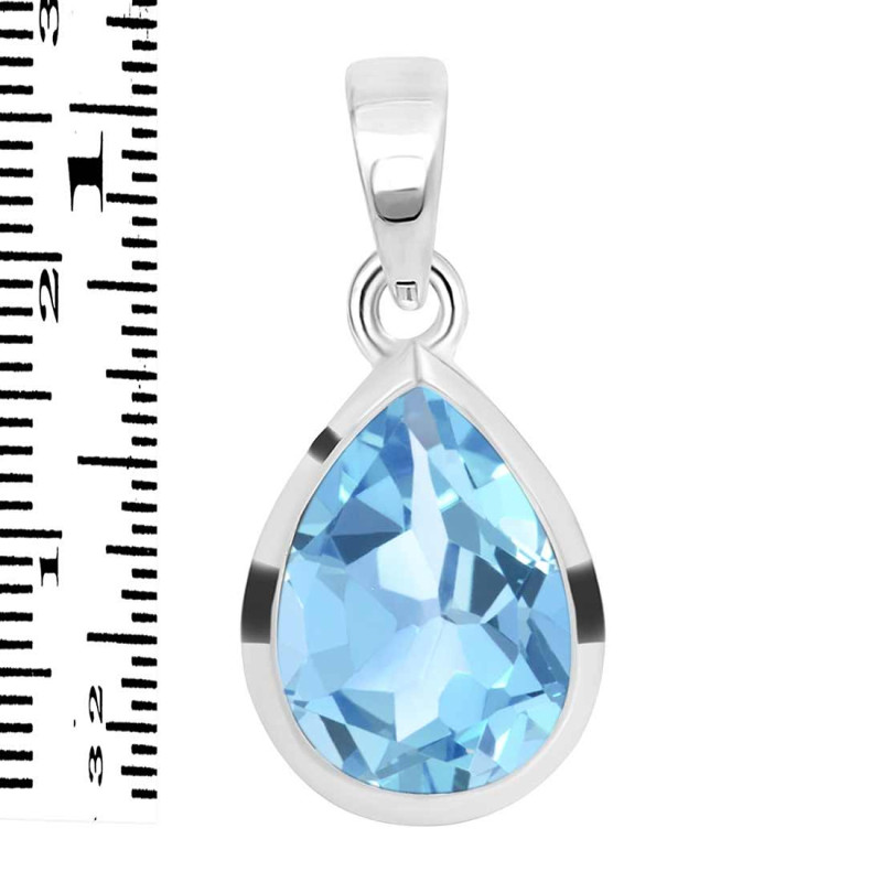 Blue Topaz Pendant BTZ-RDP-463.