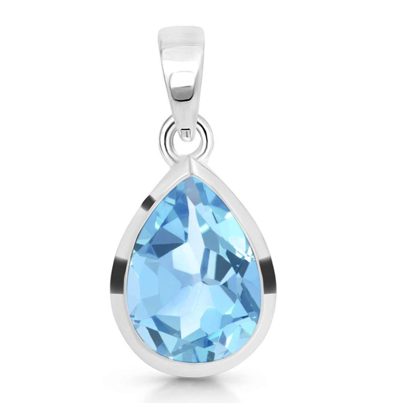 Blue Topaz Pendant BTZ-RDP-463.