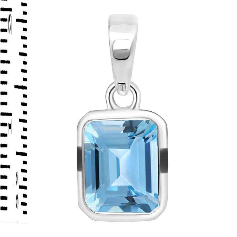 Blue Topaz Pendant BTZ-RDP-464.