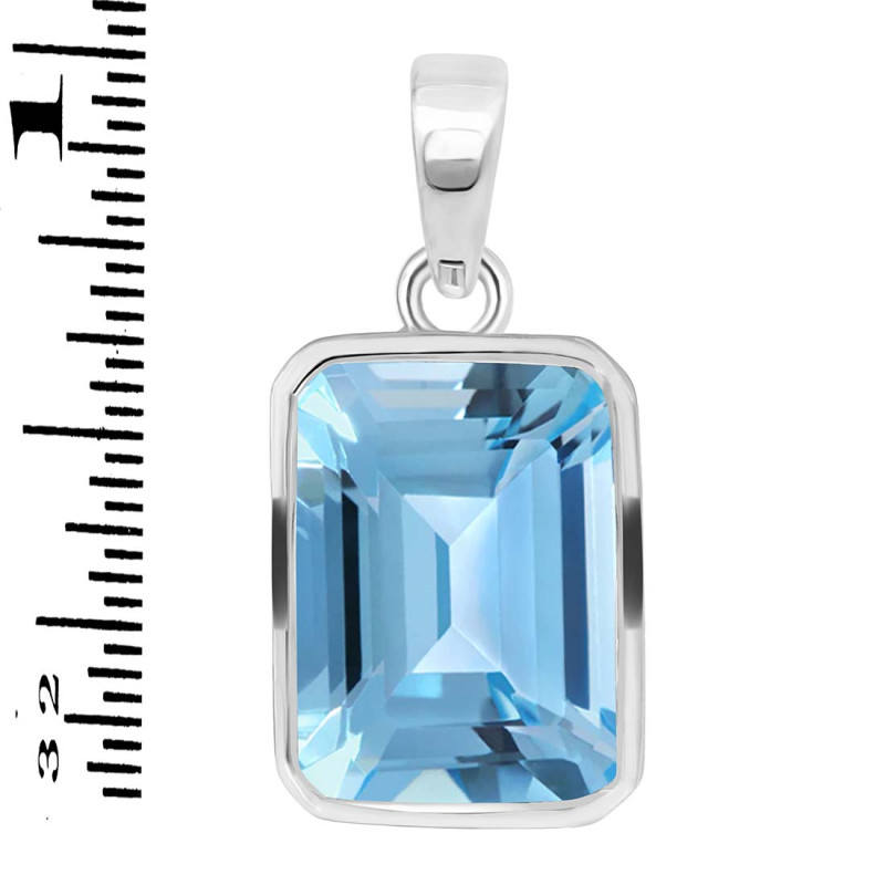 Blue Topaz Pendant BTZ-RDP-465.