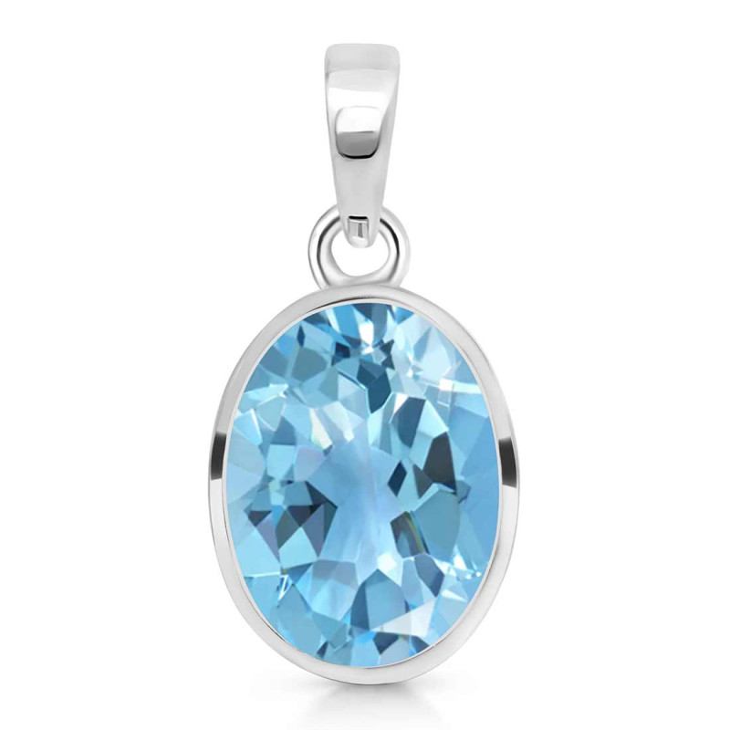 Blue Topaz Pendant BTZ-RDP-471.