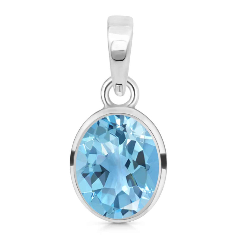 Blue Topaz Pendant BTZ-RDP-734.