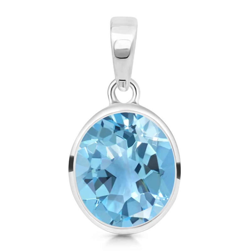 Blue Topaz Pendant BTZ-RDP-737.