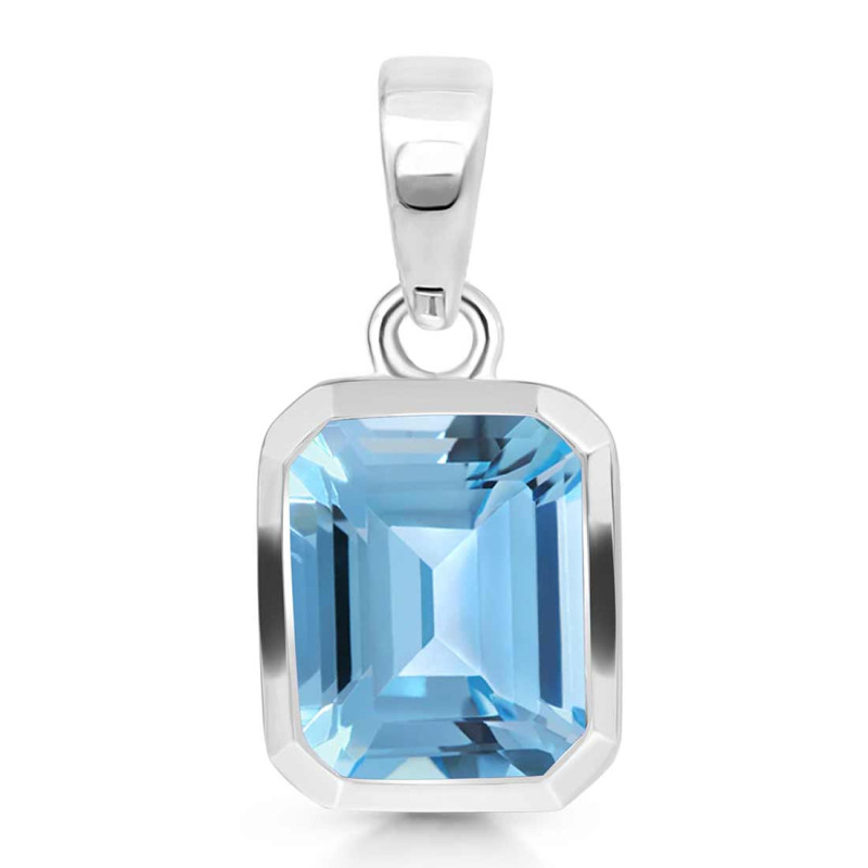 Blue Topaz Pendant BTZ-RDP-738.