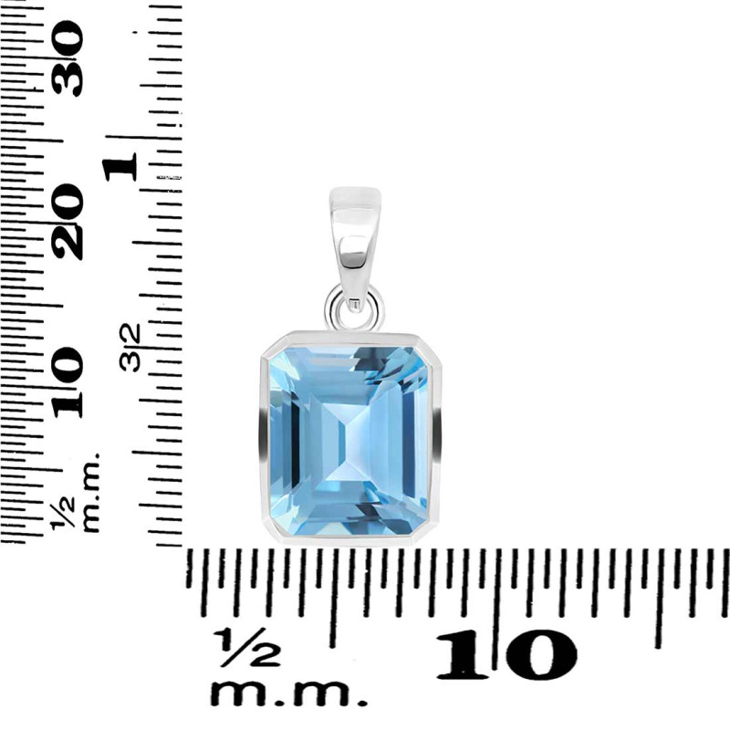 Blue Topaz Pendant BTZ-RDP-791.