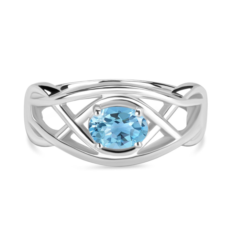 Blue Topaz Ring BTZ-RDR-26.
