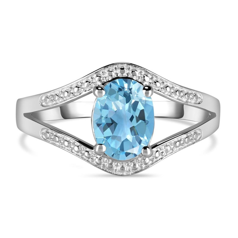 Blue Topaz Ring BTZ-RDR-9.