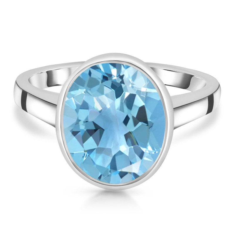 Blue Topaz Ring BTZ-RDR-1806.