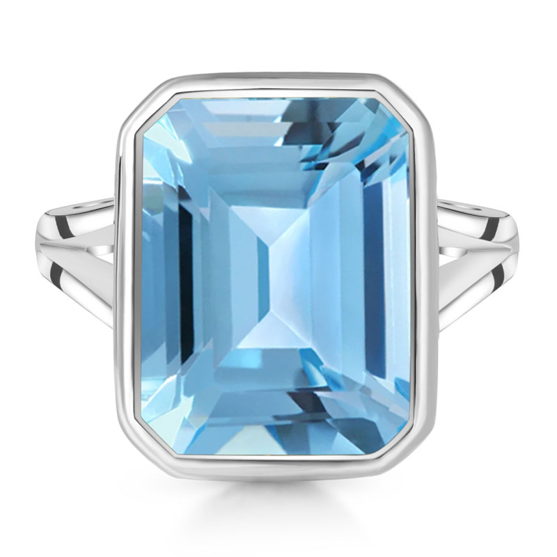 Blue Topaz Ring BTZ-RDR-1847.