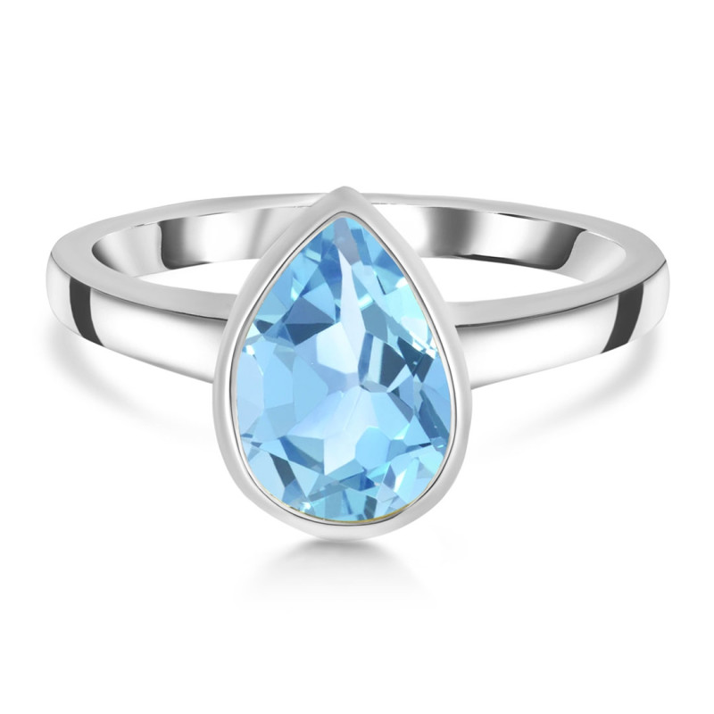 Blue Topaz Ring BTZ-RDR-2763.