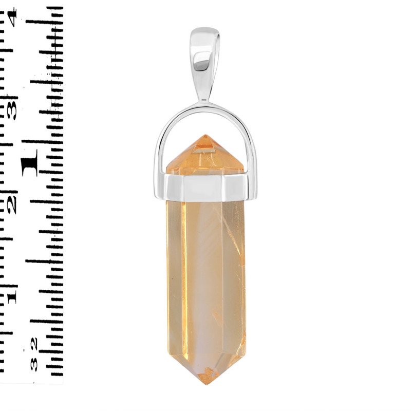 Citrine Pencil Pendant
