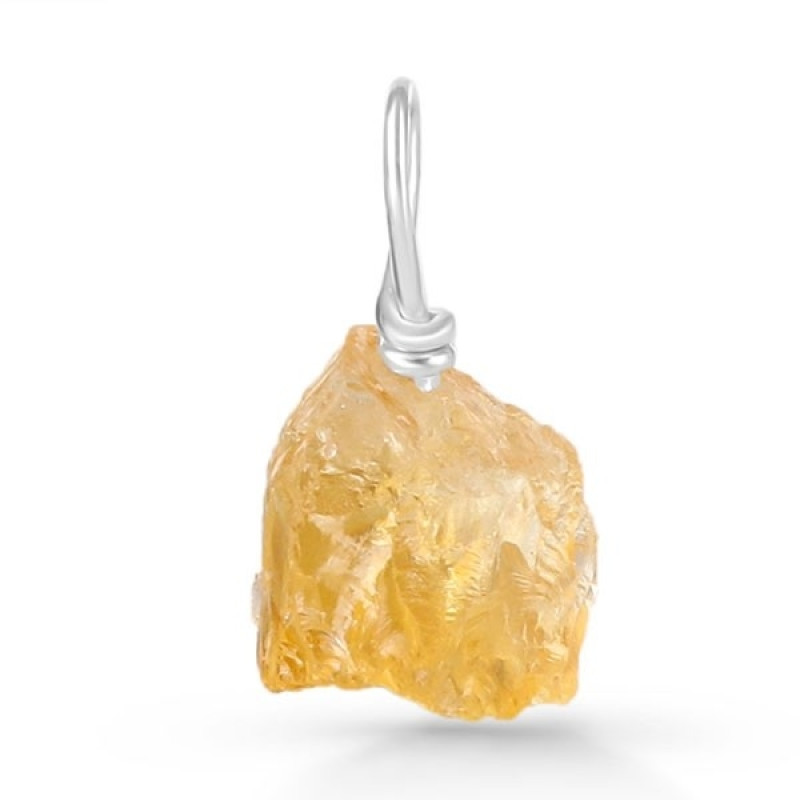 Citrine Raw Crystal Drill Pendant CIT-RCYP-7