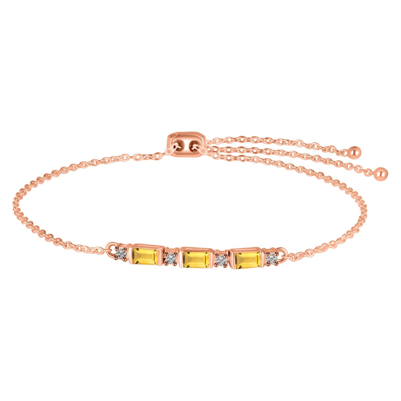 Citrine & White Topaz Bracelet