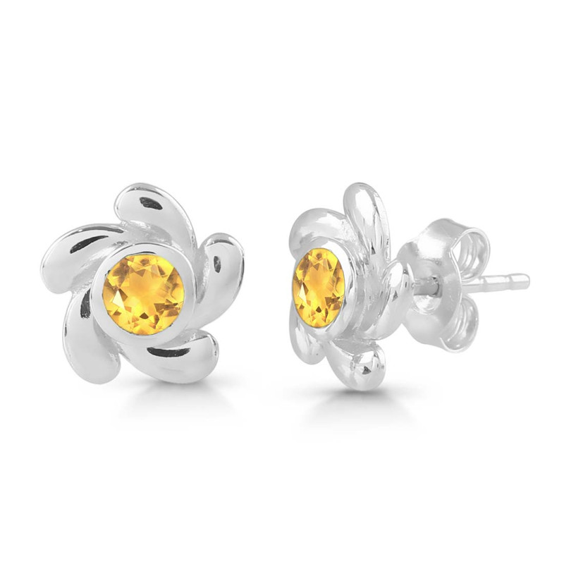 Citrine Stud Earring