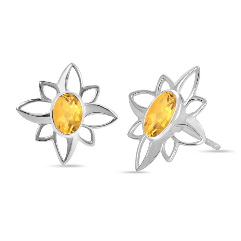 Citrine Stud Earring