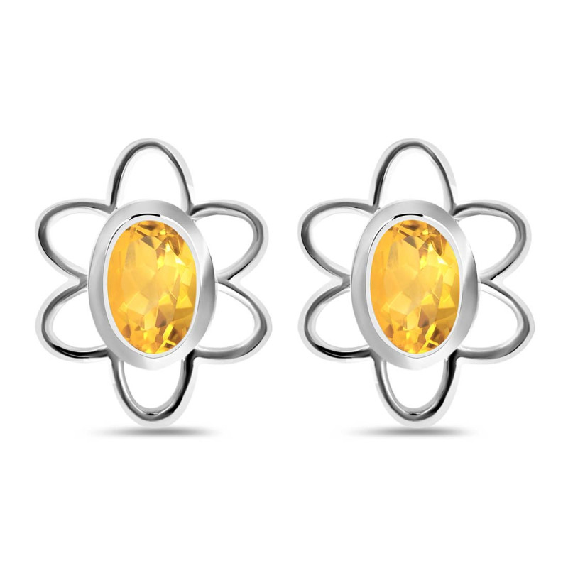 Citrine Stud Earring CIT-RDE-12.