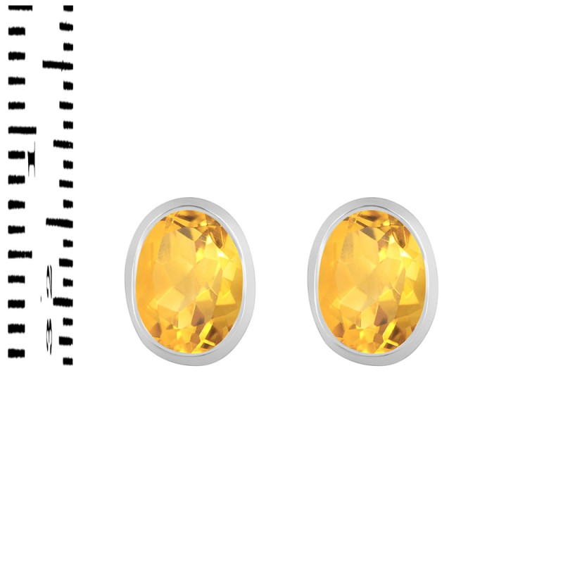 Citrine Stud Earring CIT-RDE-1374.