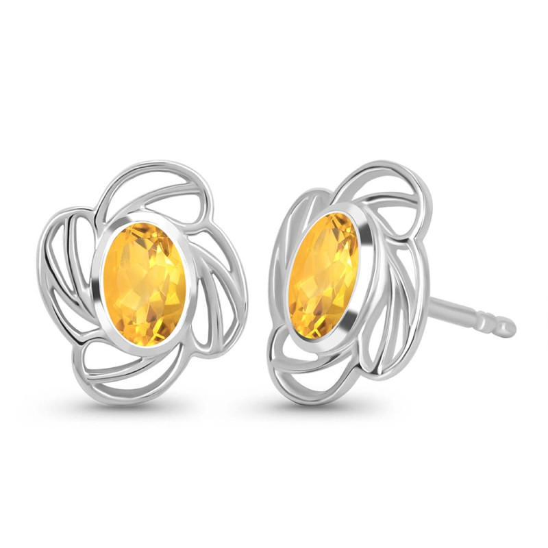 Citrine Stud Earring