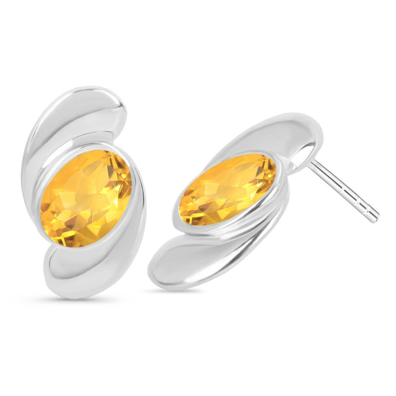 Citrine Stud Earring