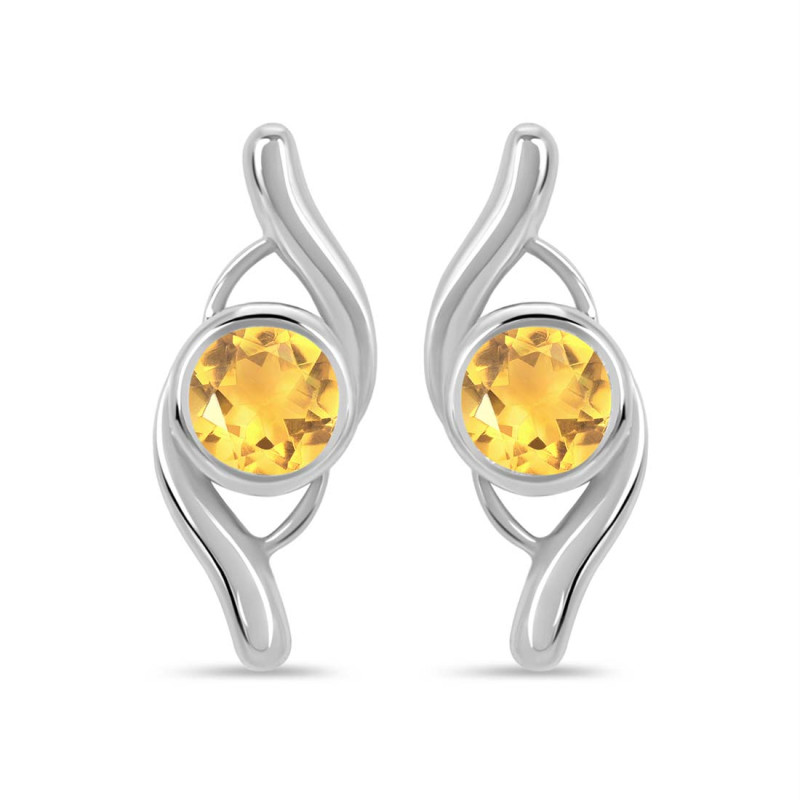 Citrine Stud Earring CIT-RDE-2.