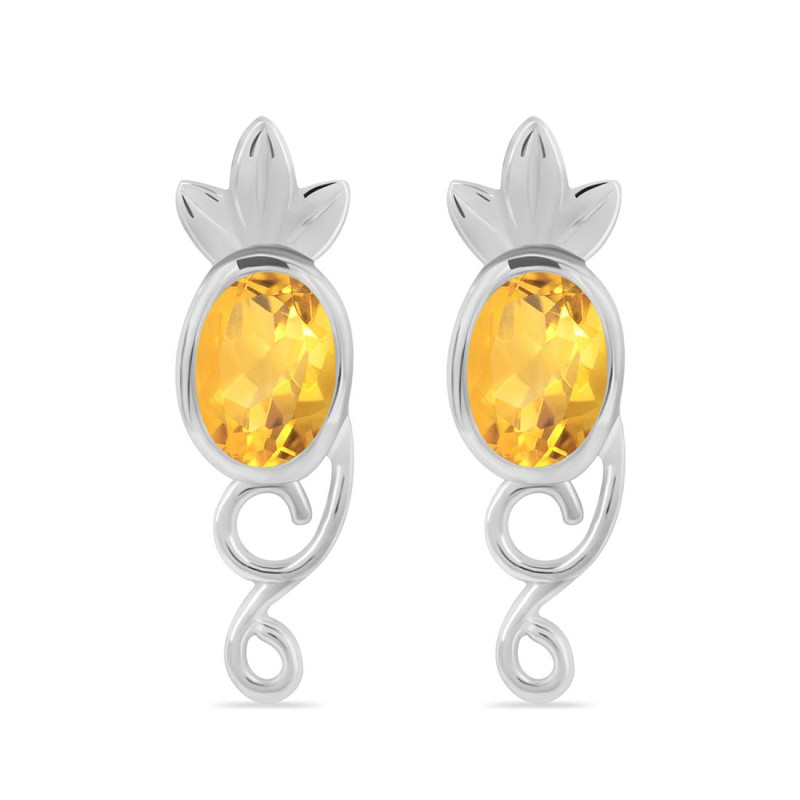 Citrine Stud Earring CIT-RDE-5.
