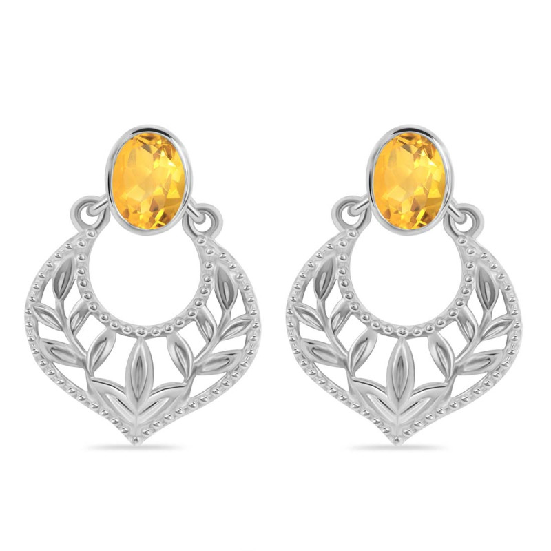 Citrine Stud Earring CIT-RDE-51.