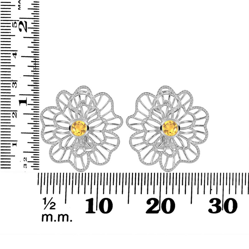 Citrine Stud Earring CIT-RDE-60.