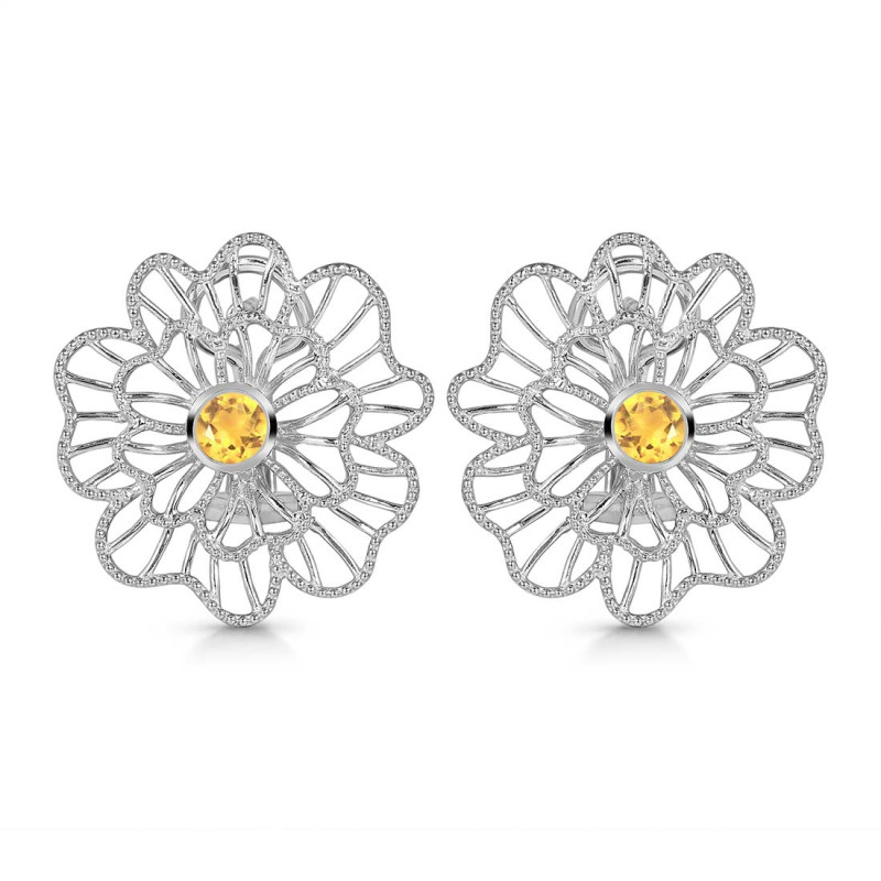 Citrine Stud Earring CIT-RDE-60.