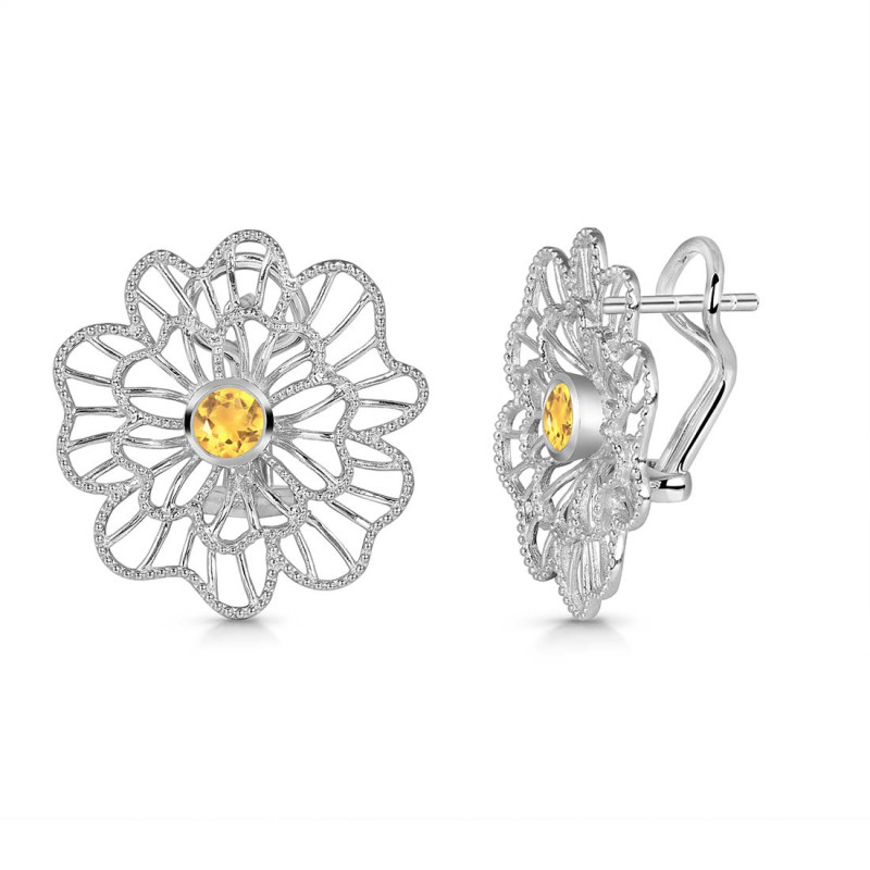 Citrine Stud Earring