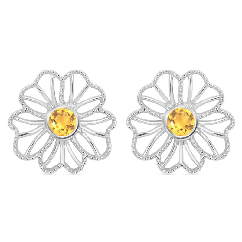 Citrine Stud Earring CIT-RDE-61.