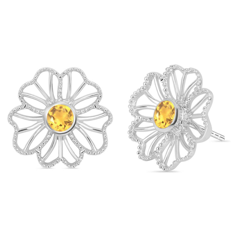 Citrine Stud Earring