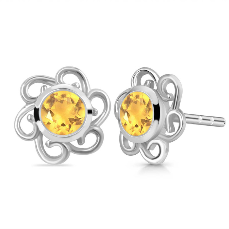 Citrine Stud Earring