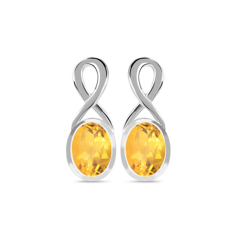 Citrine Stud Earring CIT-RDE-9.