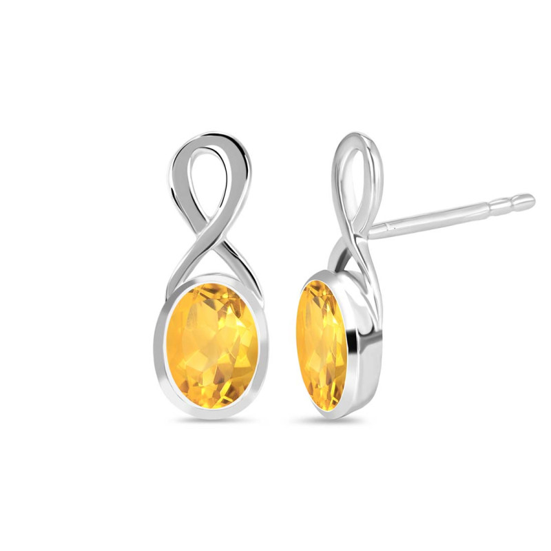 Citrine Stud Earring
