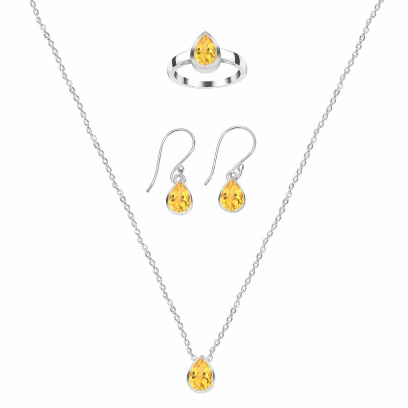  Citrine Jewelry Set