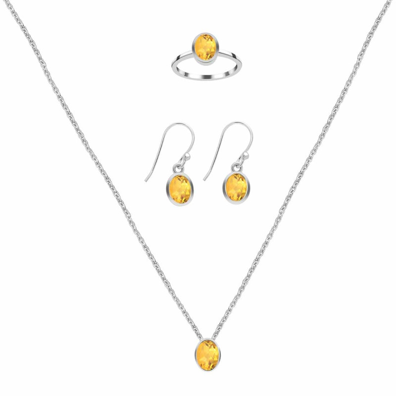  Citrine Jewelry Set