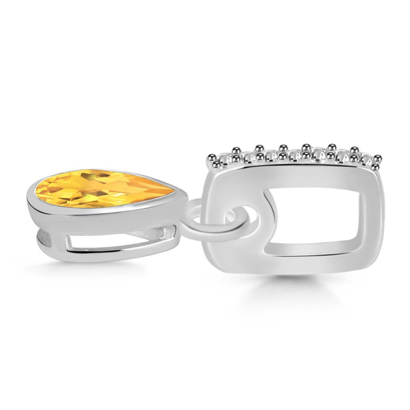 Citrine & White Topaz Pendant