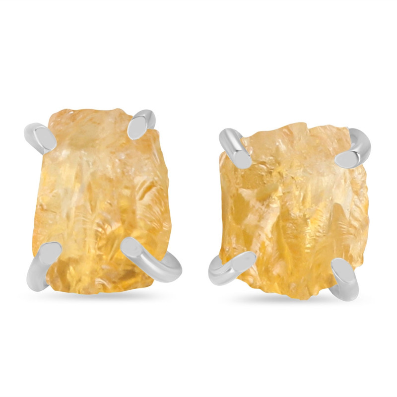 Citrine Raw Crystal Stud Earring CIT-RE-350.
