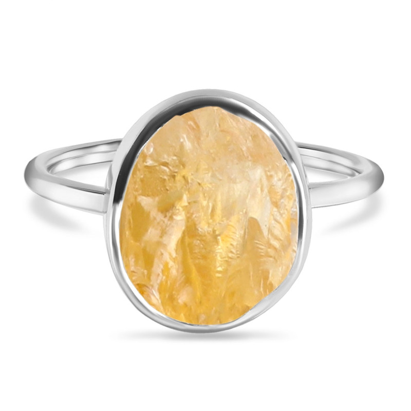 Citrine Raw Crystal Ring CIT-RR-345.