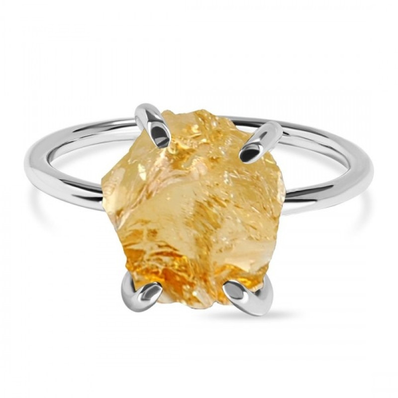 Citrine Raw Crystal Ring CIT-RR-350.