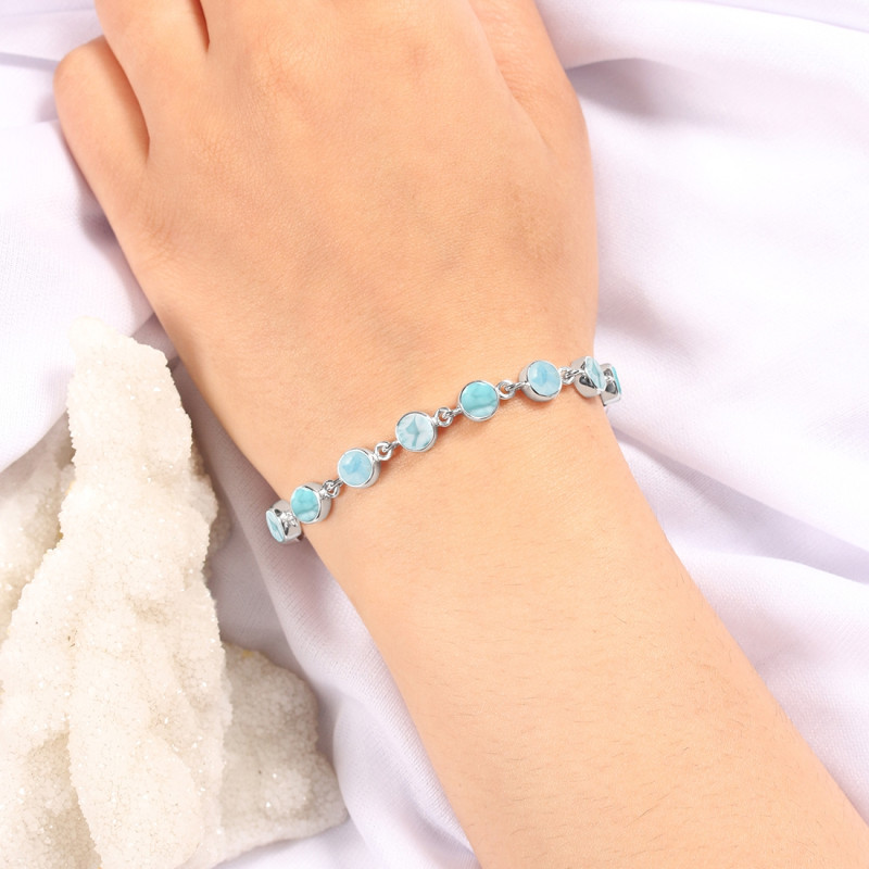 Close Out Larimar Bracelet LAR-CO-RDB-118-CAB.