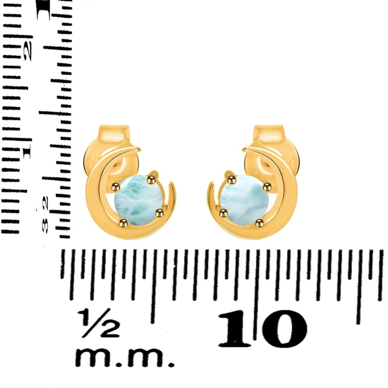 Close Out Larimar Stud Earring  LAR-CO-RDE-1273.