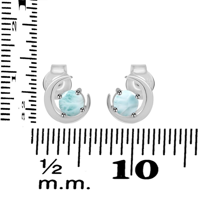 Close Out Larimar Stud Earring  LAR-CO-RDE-1273.
